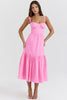 french pink midi sundress