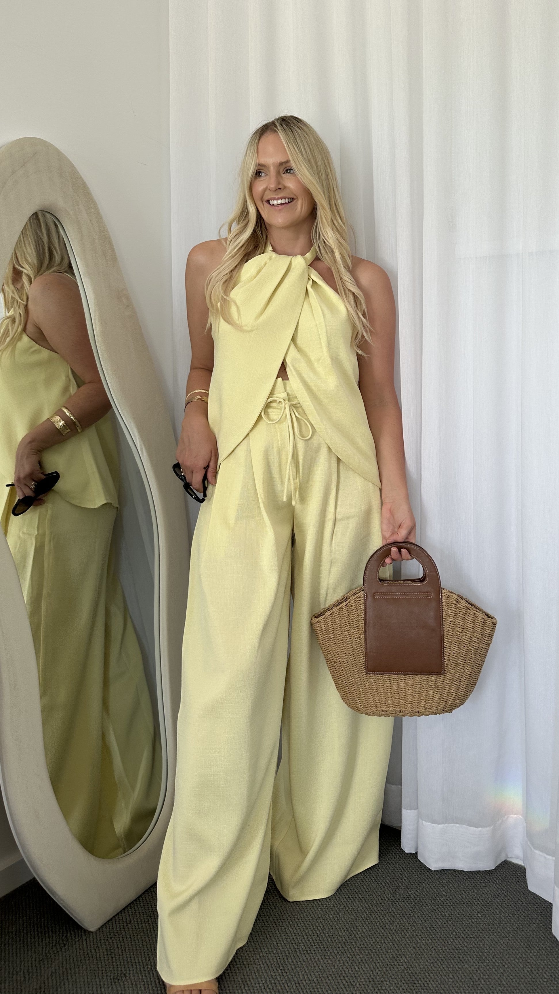 Melinda Halter Top - Soft Yellow