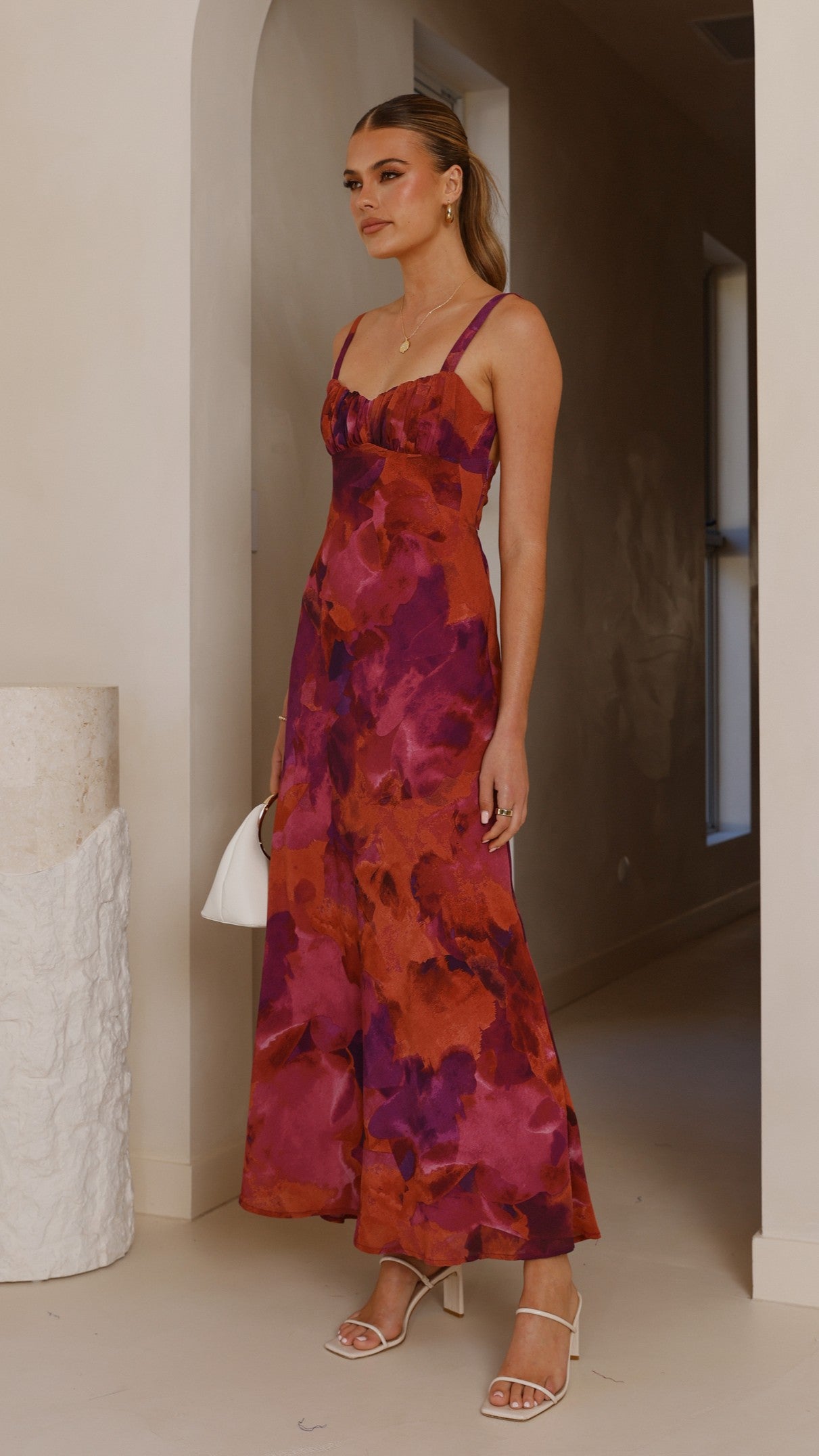 Margo Midi Dress - Dark Rose