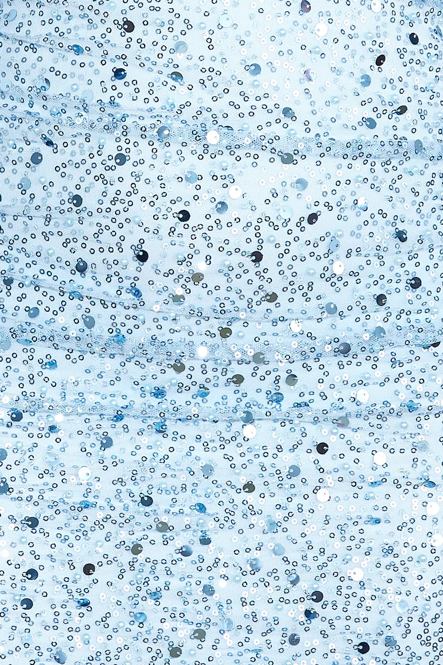Queen Status Sequin Mini Dress Blue