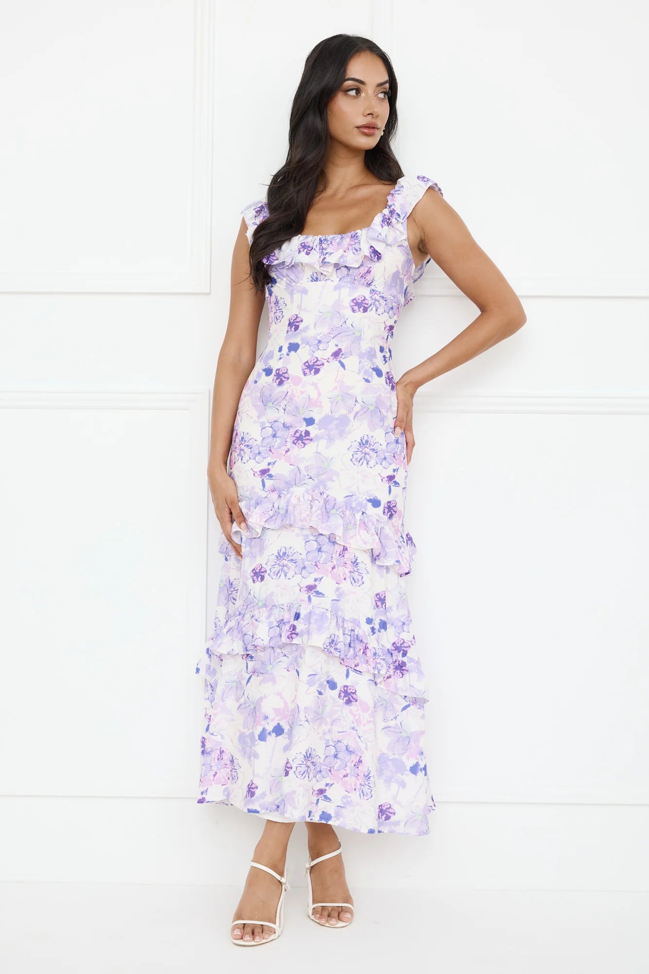 Midnight Magnolia Maxi Dress Purple