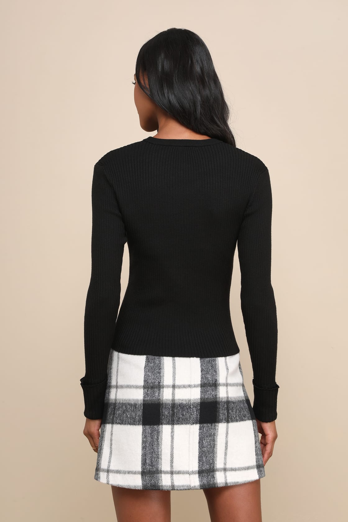 Karlee Dark Teal Blue Ribbed Knit Long Sleeve Sweater Top