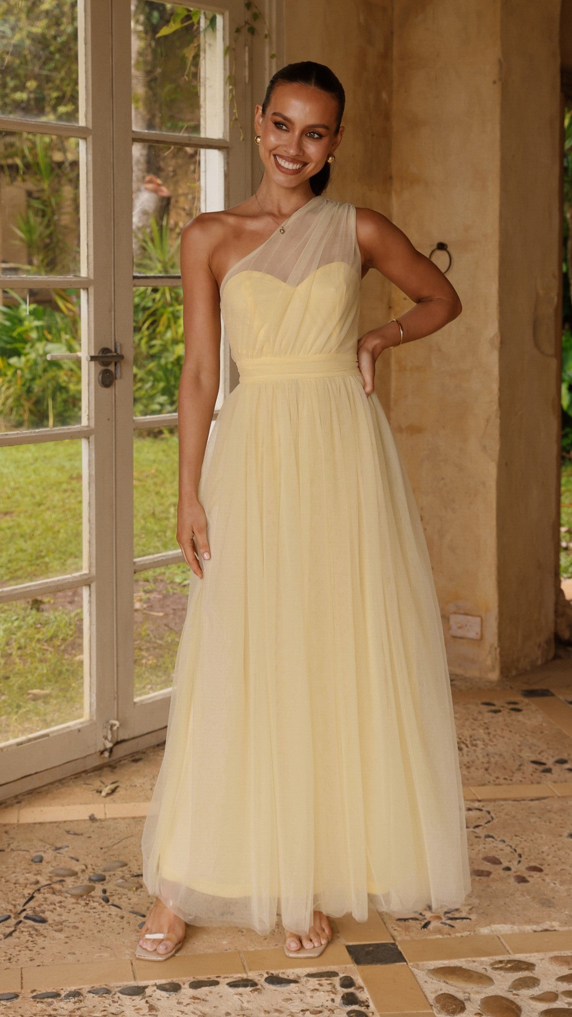 Talissa Tulle Maxi Dress - Yellow