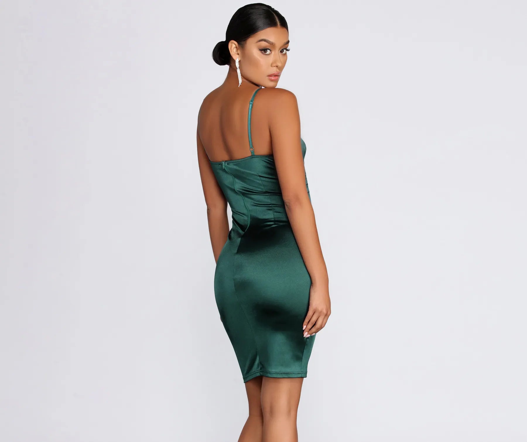 On To The Next Satin Dress