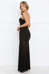 Event Extraordinaire Strapless Maxi Dress Black