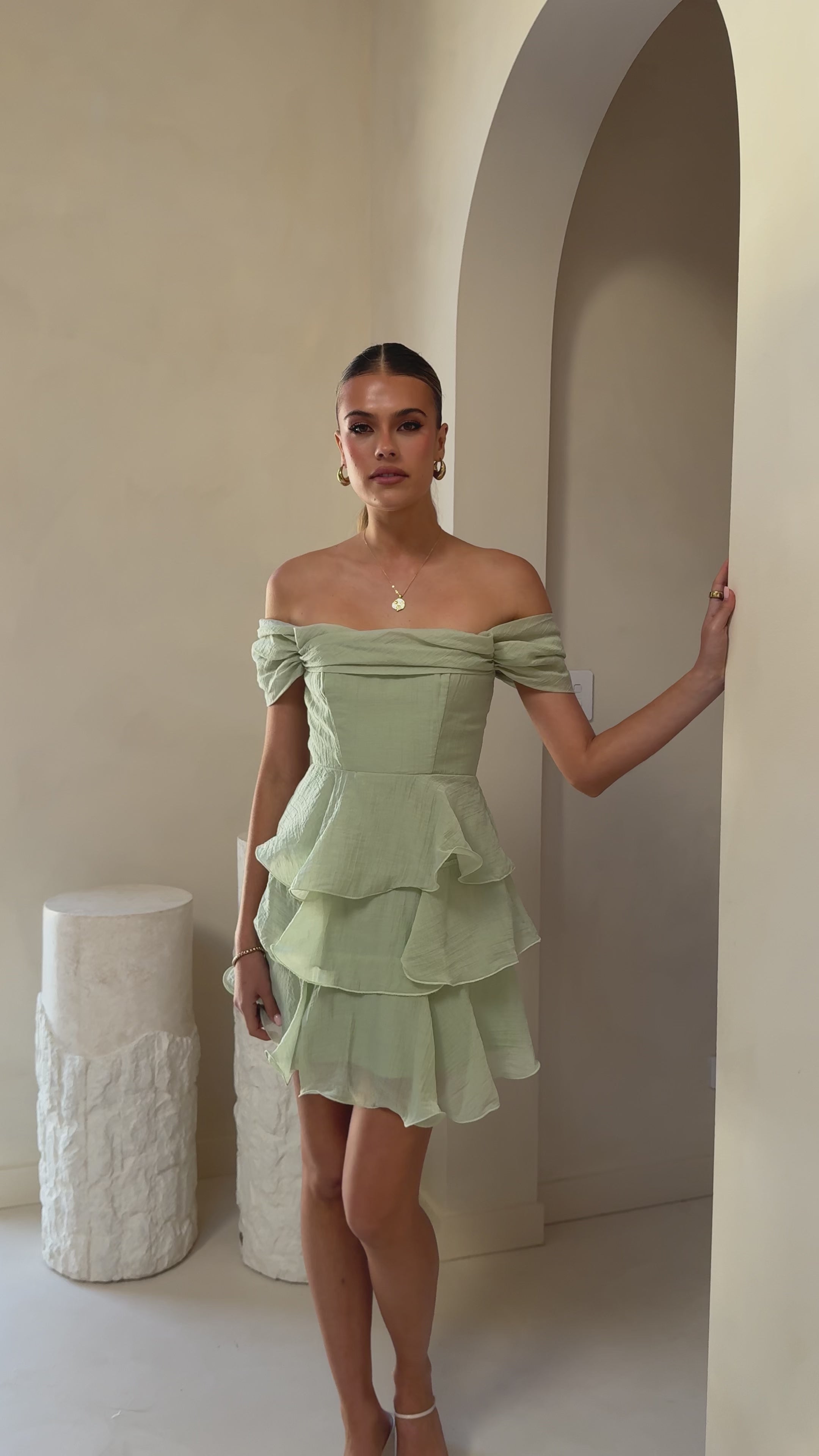 Lanelle Mini Dress - Sage