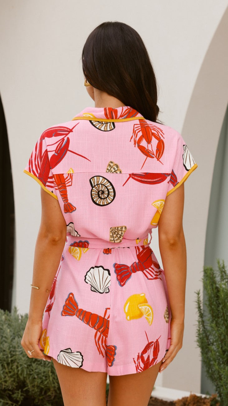 Eilis Playsuit - Shell Lover Print