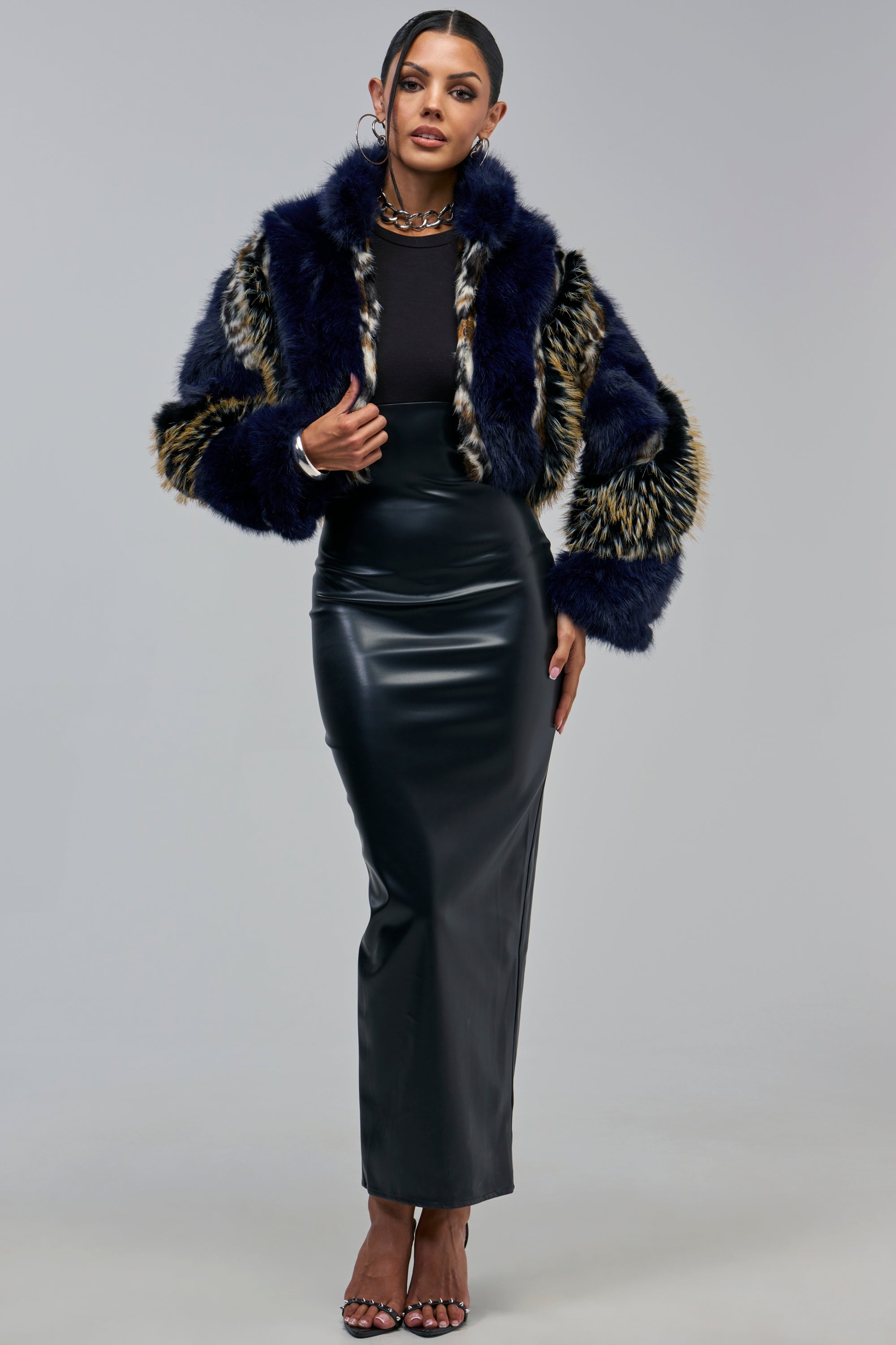 CYCLONE PATCHWORK FAUX FUR