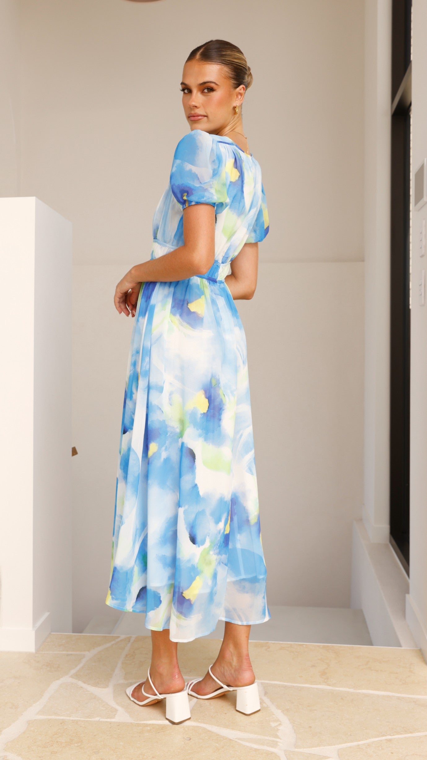 Amberose Maxi Dress -  Blue/Green