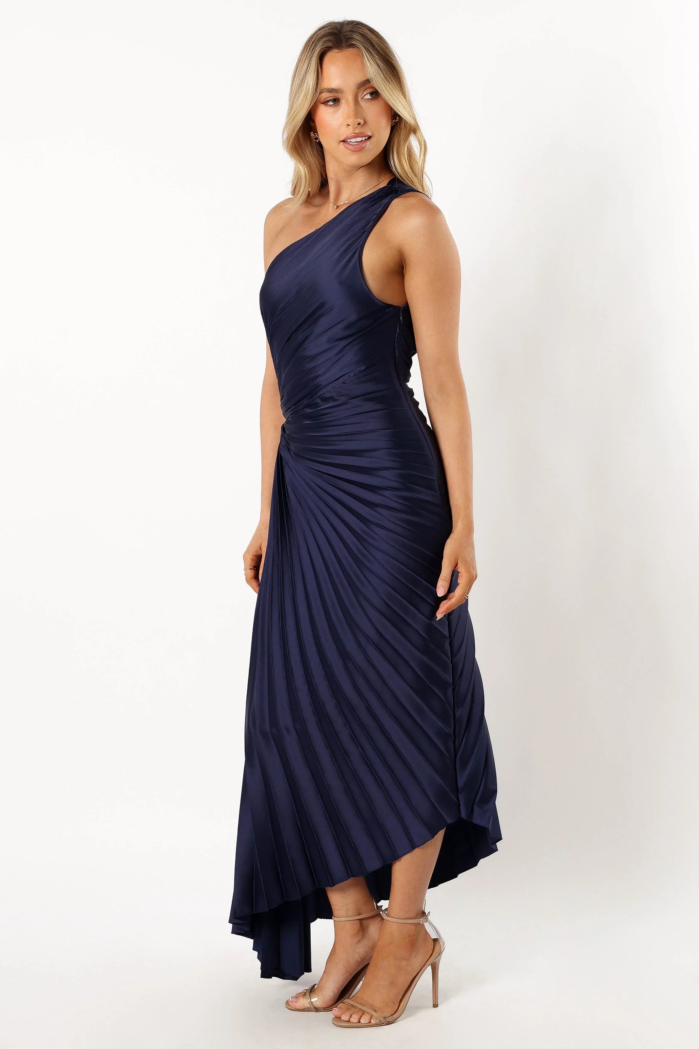 Kleo One Shoulder Maxi Dress - Navy