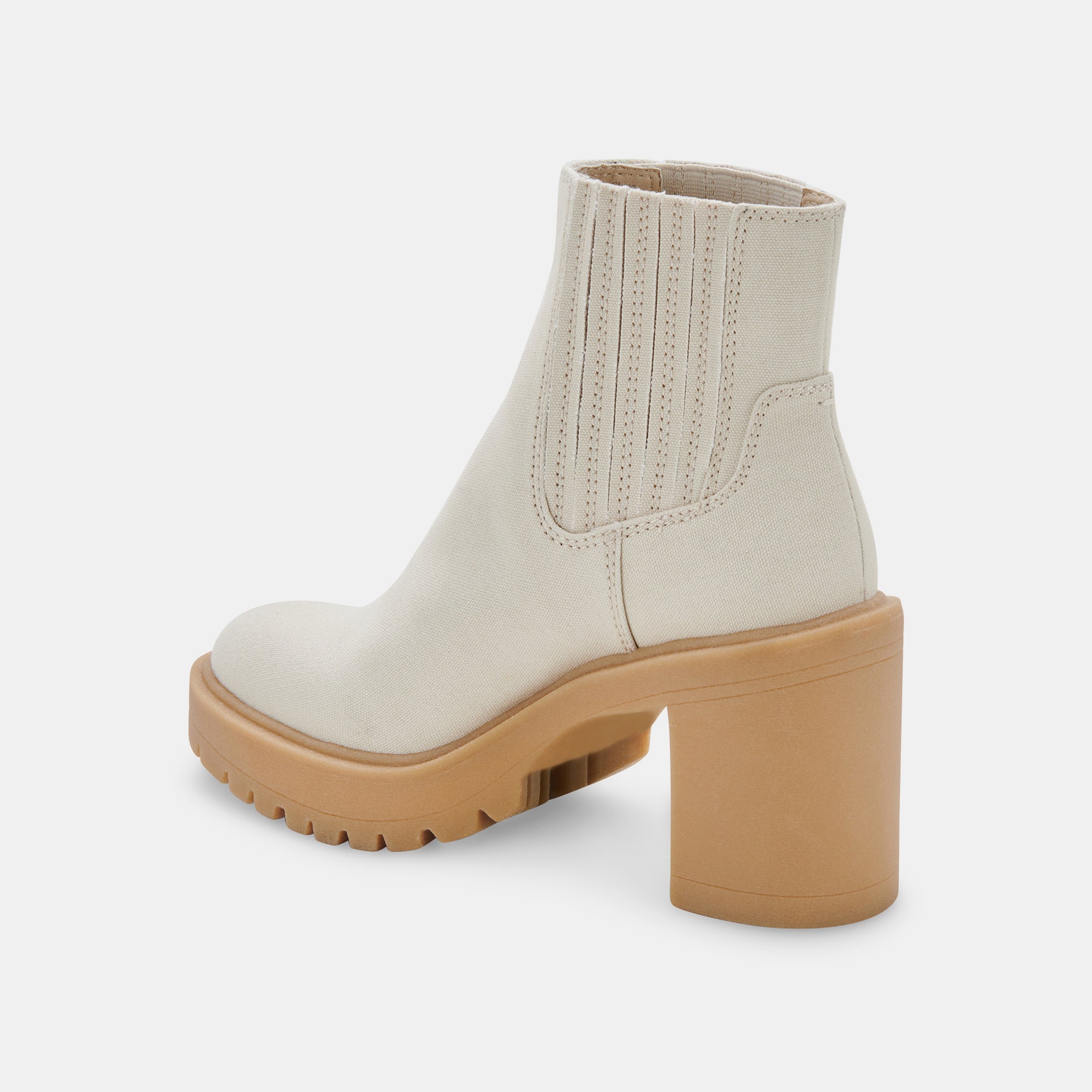 CASTER BOOTIES SANDSTONE CANVAS - re:vita