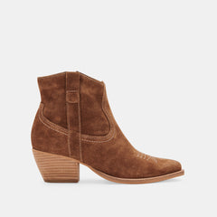 SILMA BOOTIES DK BROWN SUEDE - re:vita