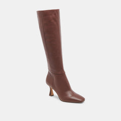 GYRA EXTRA WIDE CALF BOOTS CHOCOLATE LEATHER - re:vita