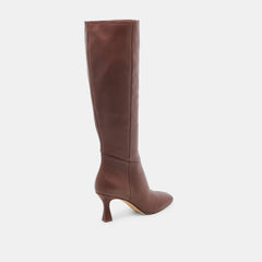 GYRA EXTRA WIDE CALF BOOTS CHOCOLATE LEATHER - re:vita