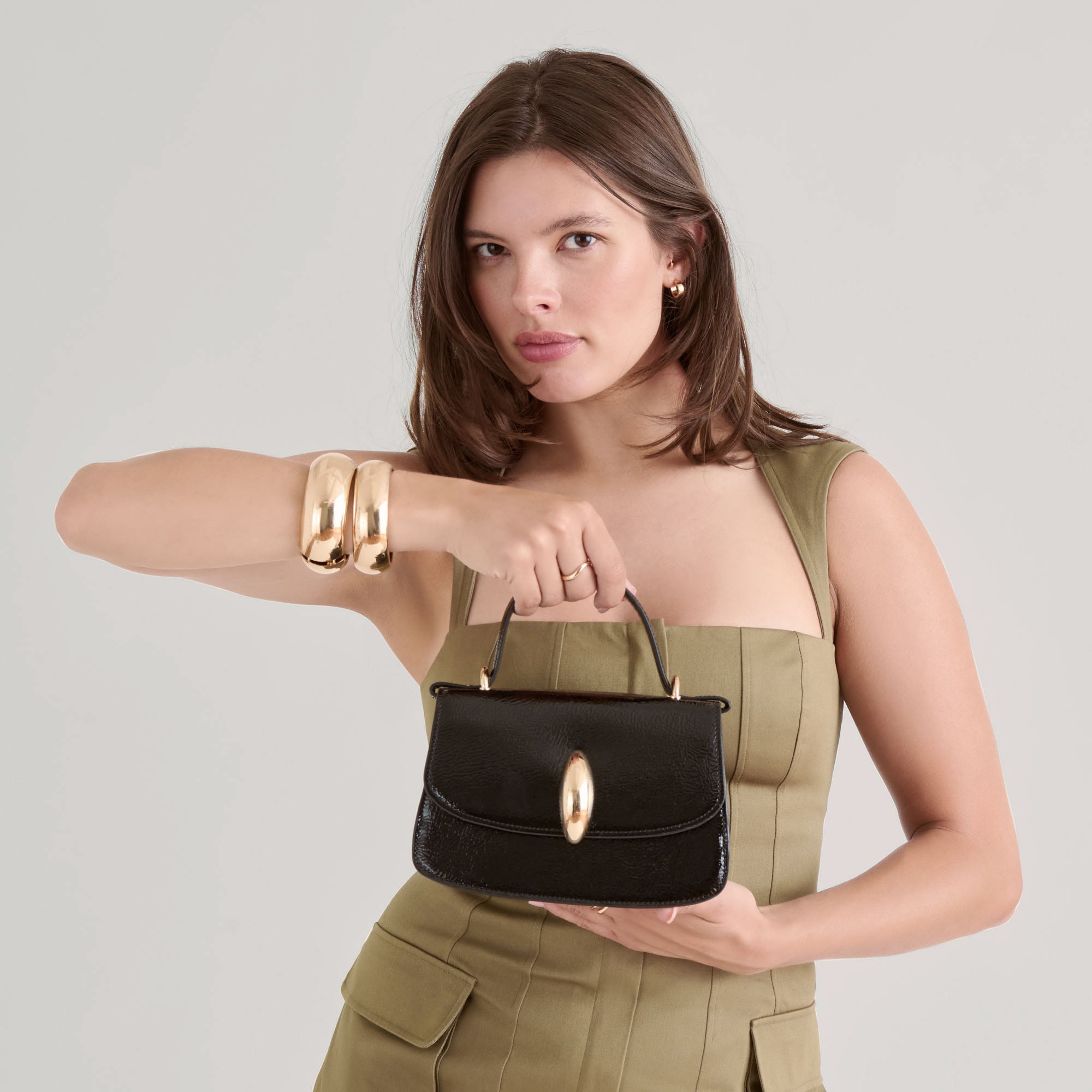 LUCIA CROSSBODY BLACK CRACKLED STELLA