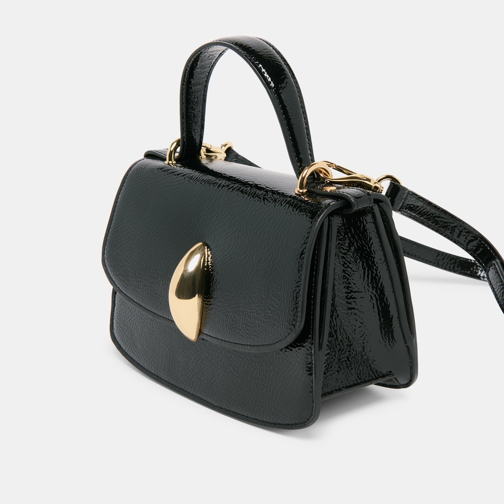 LUCIA CROSSBODY BLACK CRACKLED STELLA