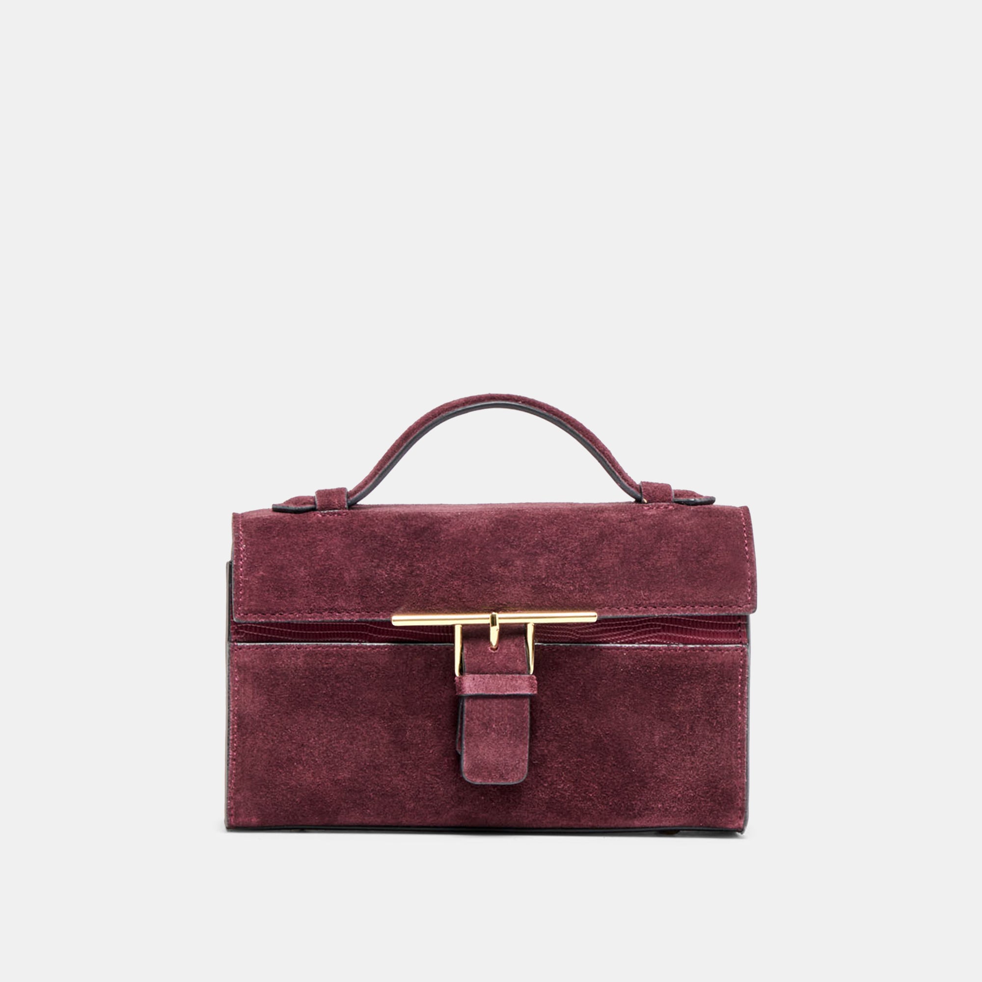 ZANNONE CROSSBODY BURGUNDY SUEDE