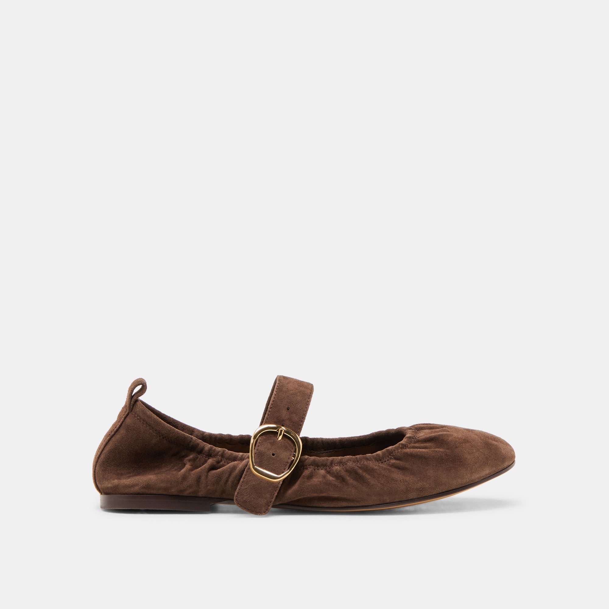 CAELY BALLET FLATS DK BROWN SUEDE