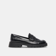 ELIAS WIDE FLATS ONYX CRINKLE PATENT - re:vita