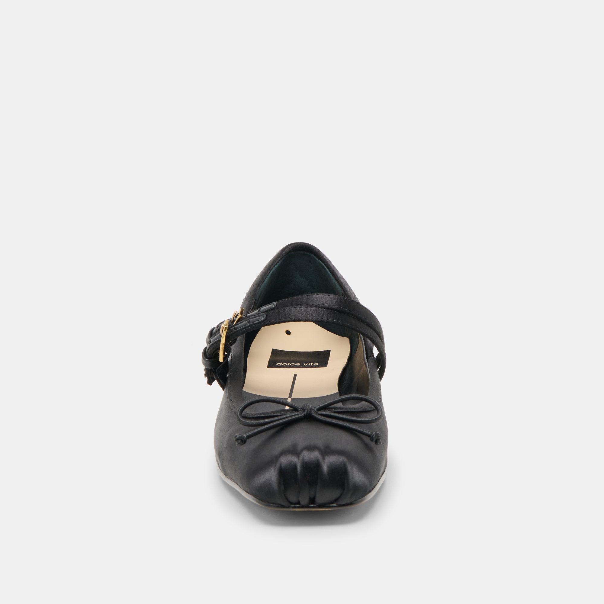 GIBSEN BALLET FLATS ONYX SATIN