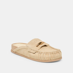 JODERO FLATS ALMOND SUEDE