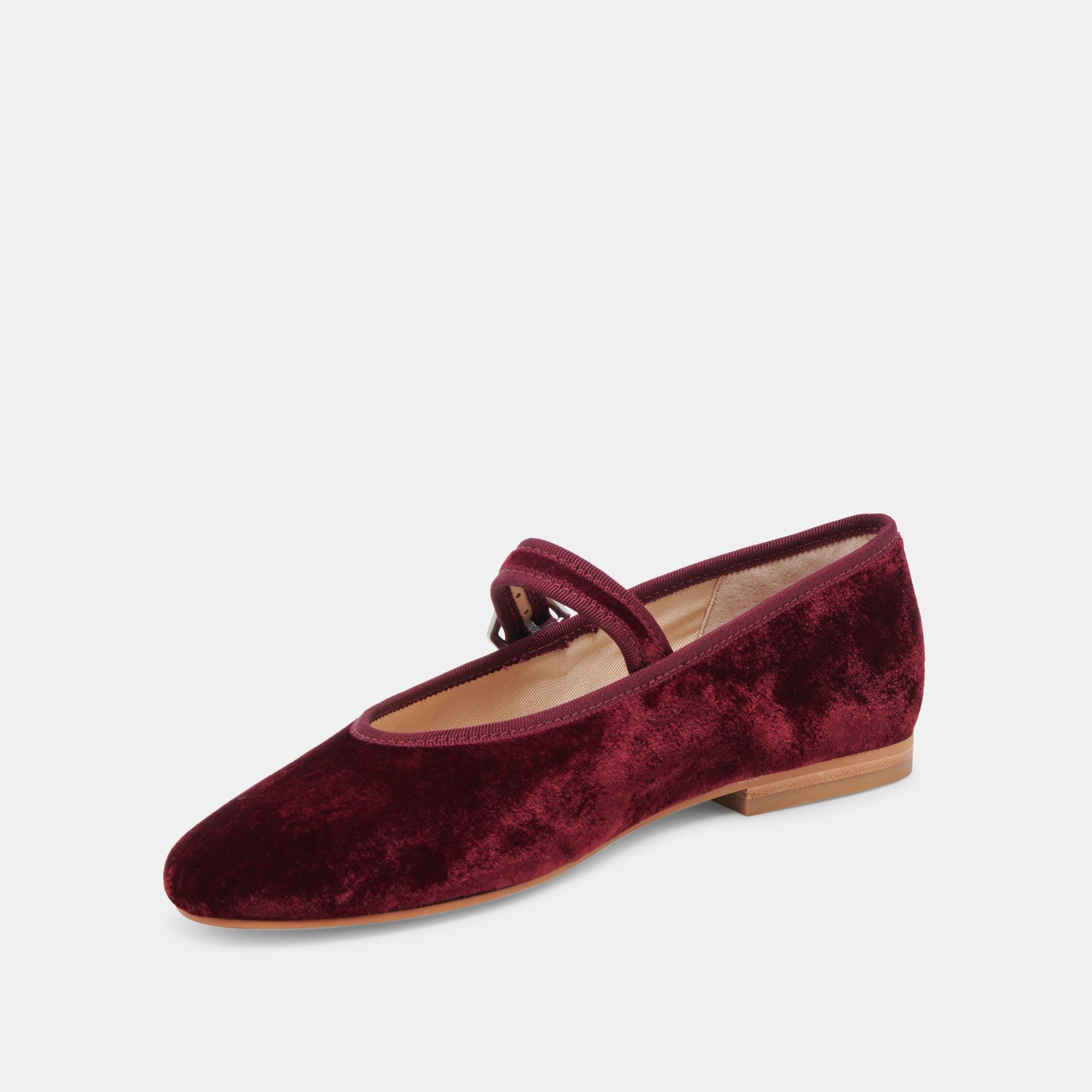 ROSLYN BALLET FLATS WINE VELVET