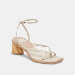 BANITA WIDE SANDALS IVORY LEATHER - re:vita