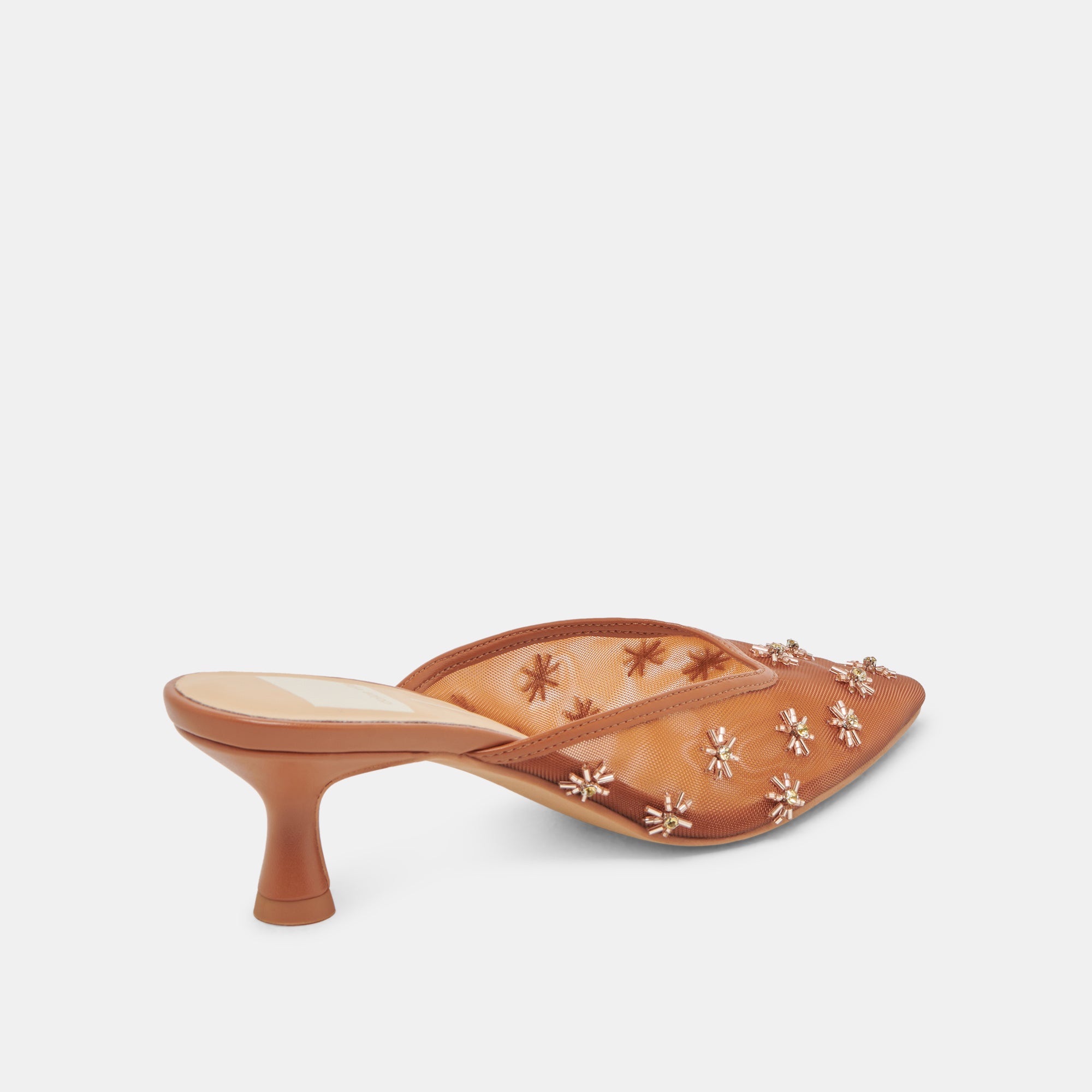 CLARA WIDE HEELS SADDLE MESH