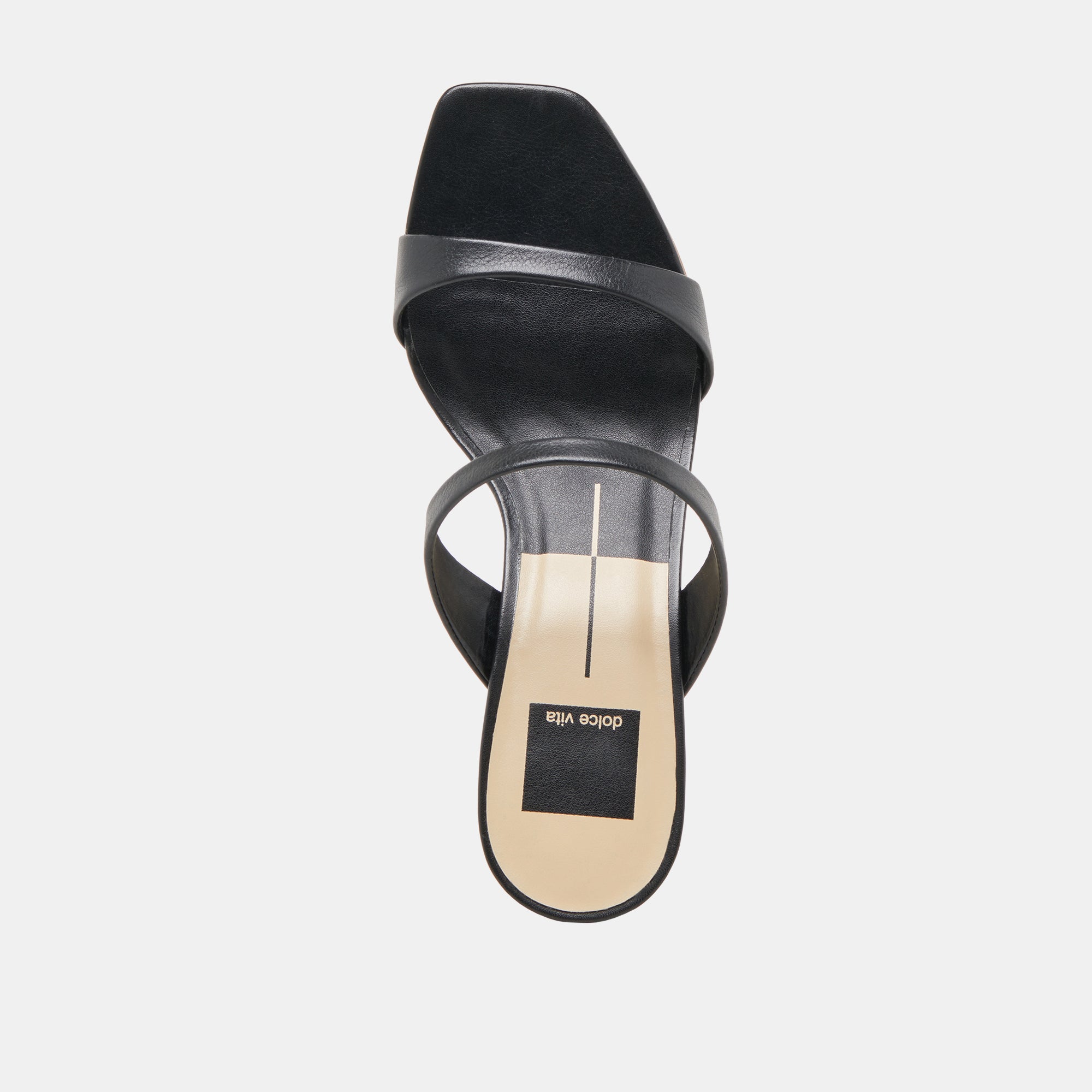 GENORA WIDE HEELS BLACK LEATHER