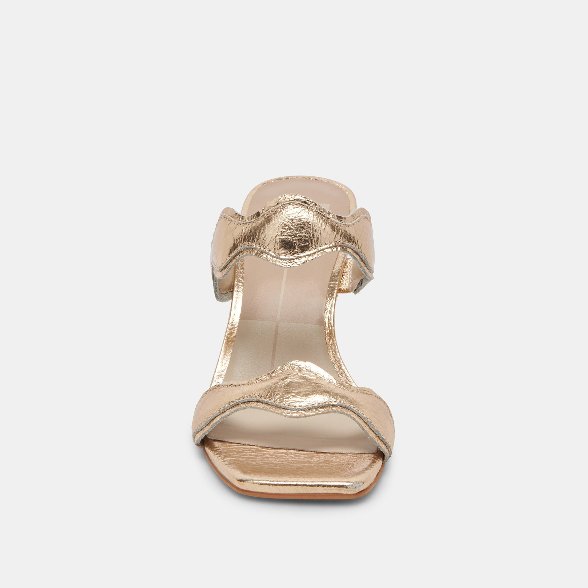 ILVA HEELS GOLD DISTRESSED LEATHER - re:vita