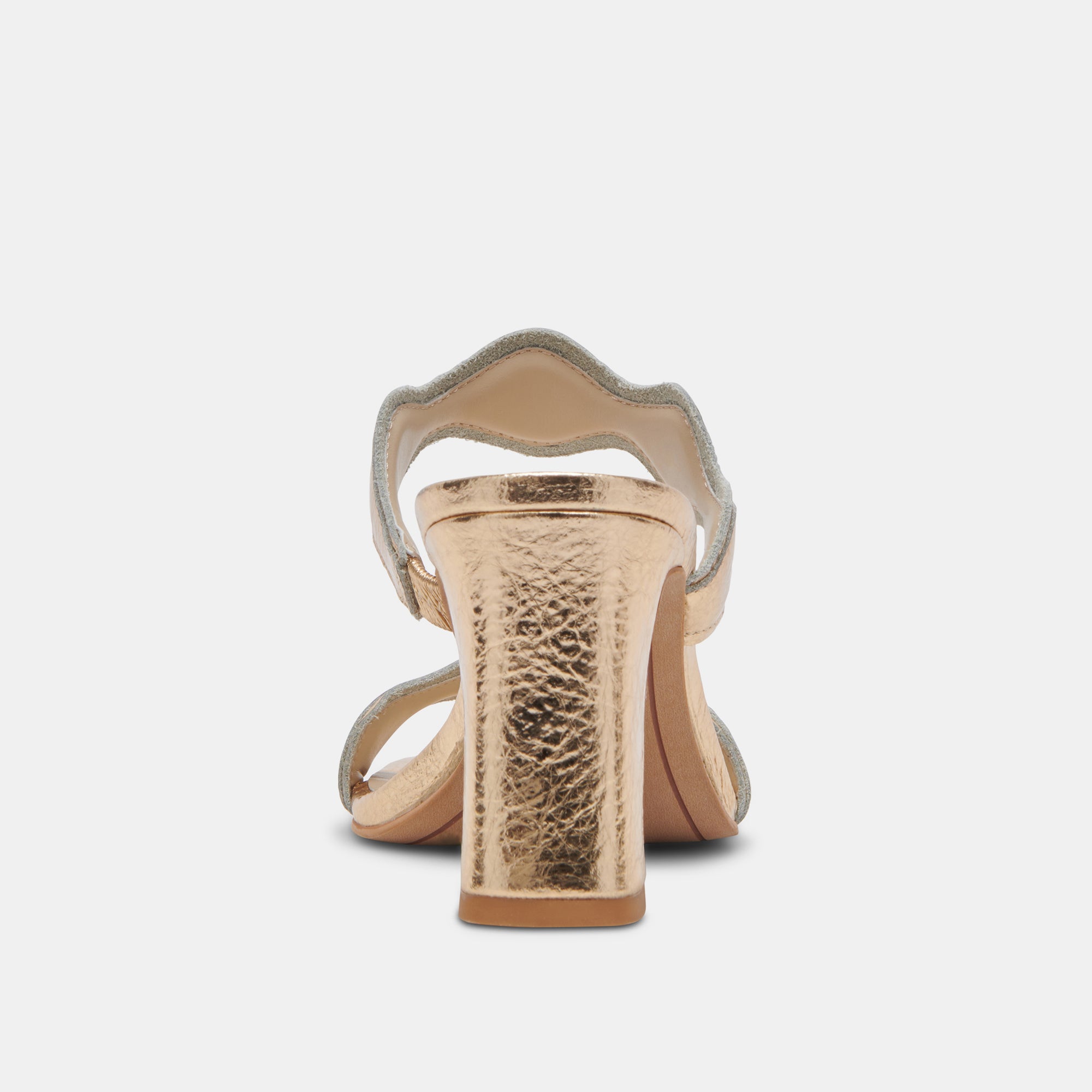 ILVA HEELS GOLD DISTRESSED LEATHER - re:vita
