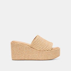 JOCLYN WEDGES LT NATURAL RAFFIA