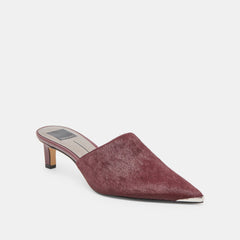 LEXY HEELS BERRY CALF HAIR