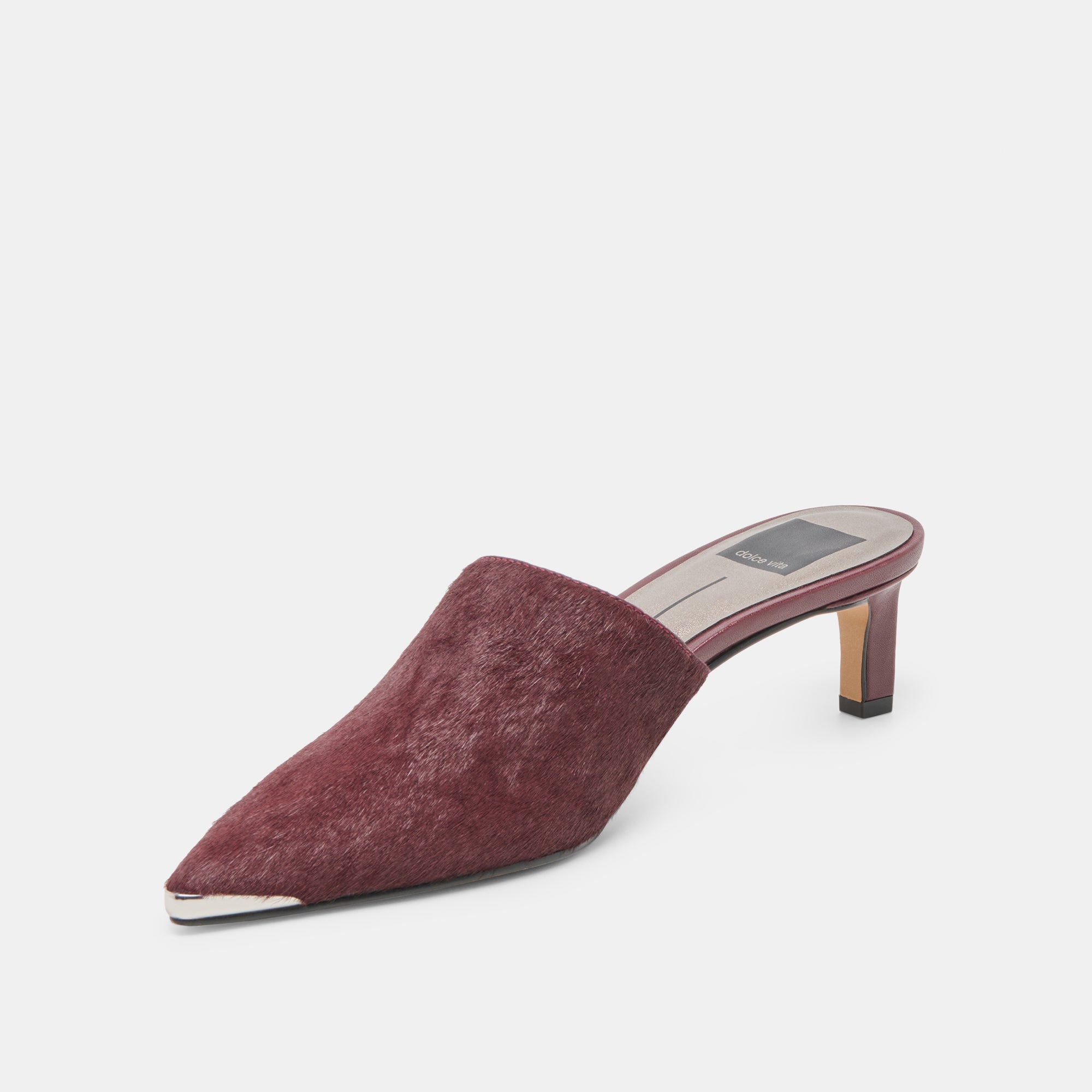 LEXY HEELS BERRY CALF HAIR