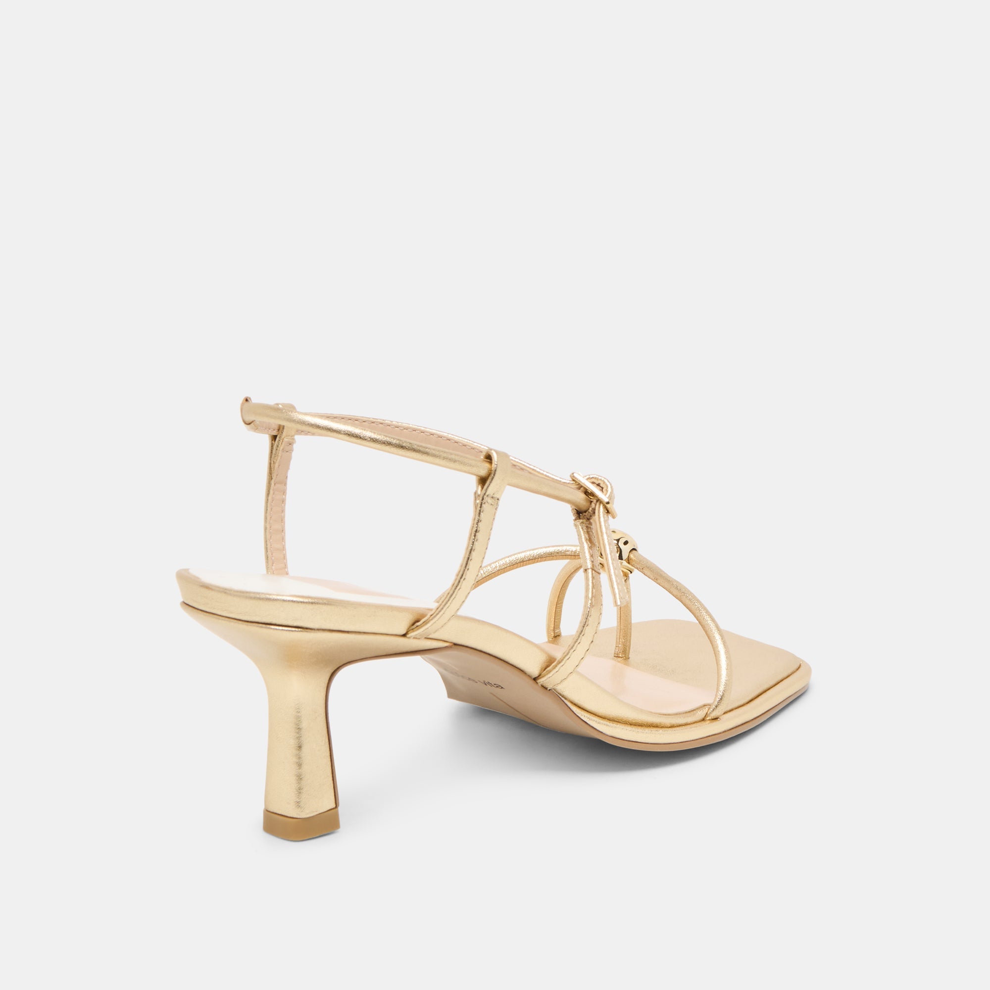 MYLEE HEELS GOLD DISTRESSED LEATHER