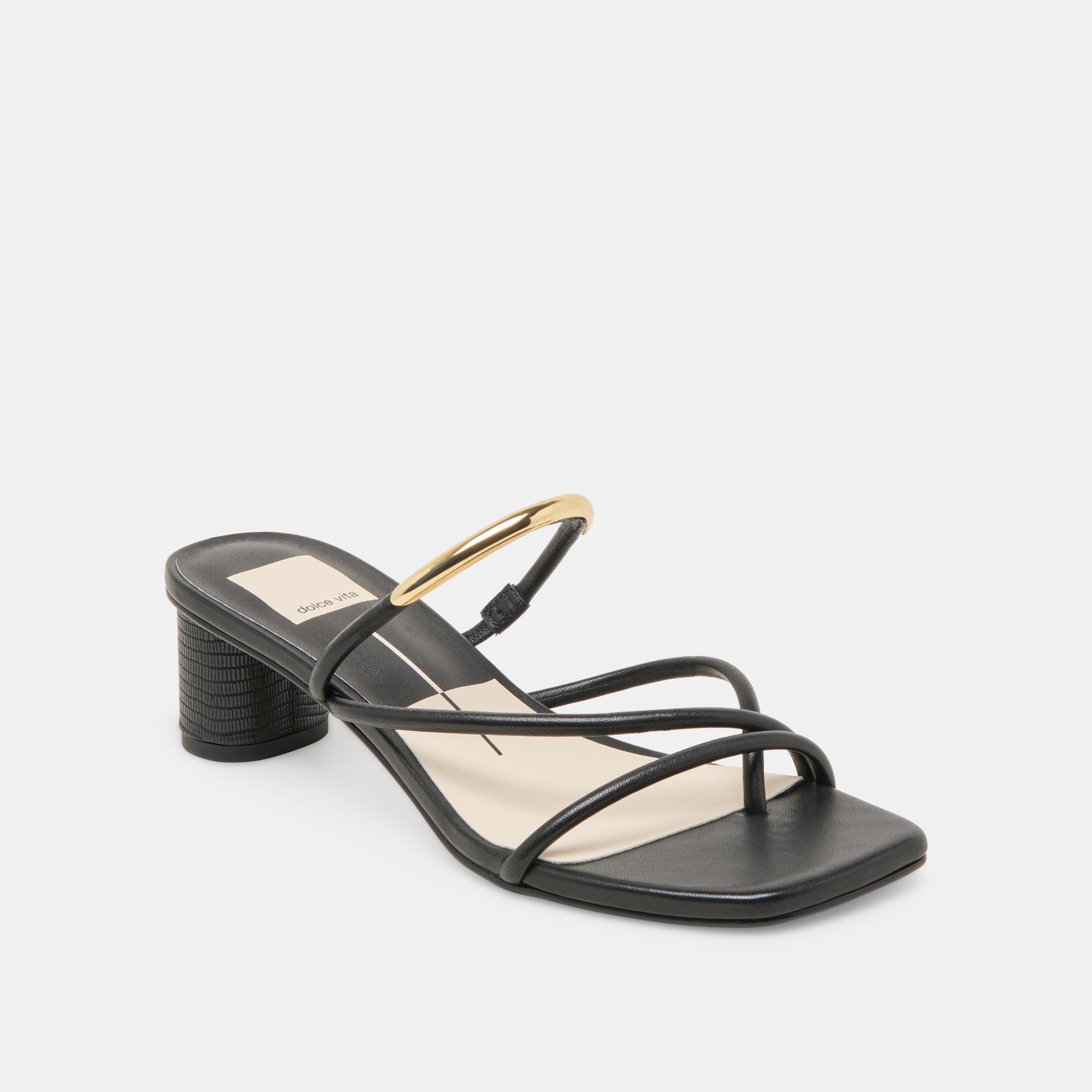 NAIRA HEELS BLACK LEATHER