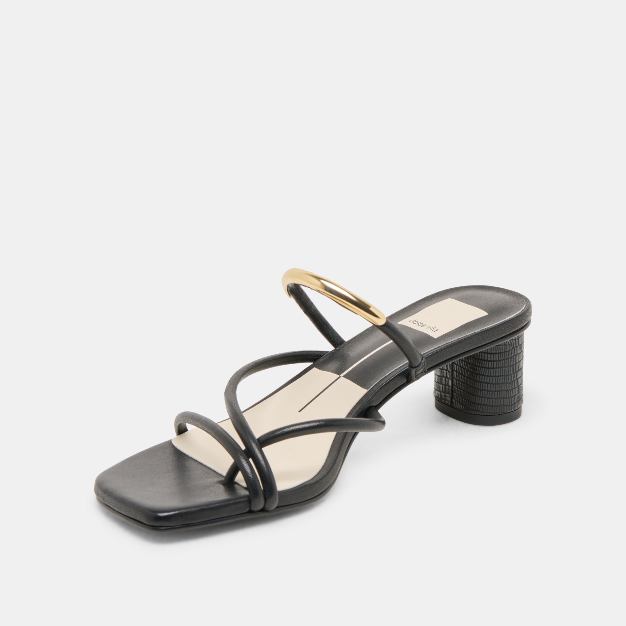 NAIRA HEELS BLACK LEATHER