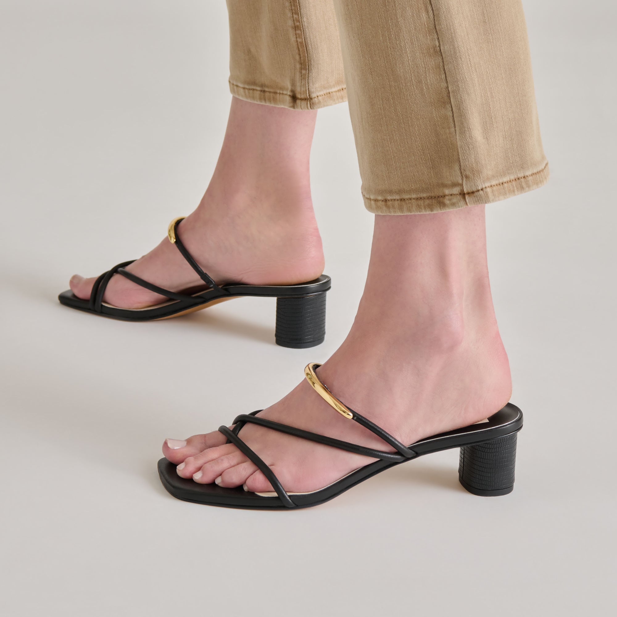 NAIRA HEELS BLACK LEATHER