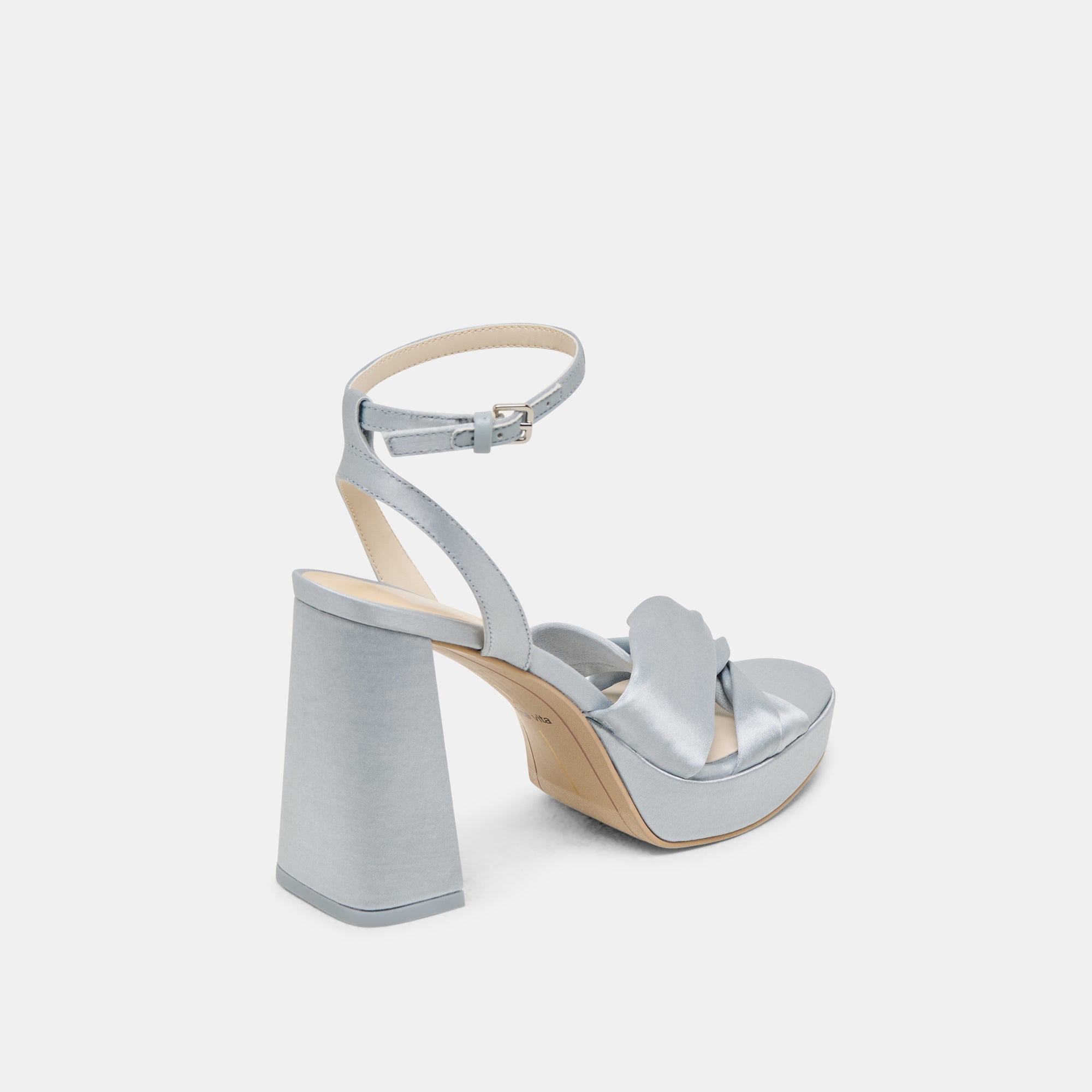 PARLO HEELS LIGHT BLUE SATIN