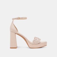 PELTIN HEELS LIGHT PINK WOVEN RAFFIA