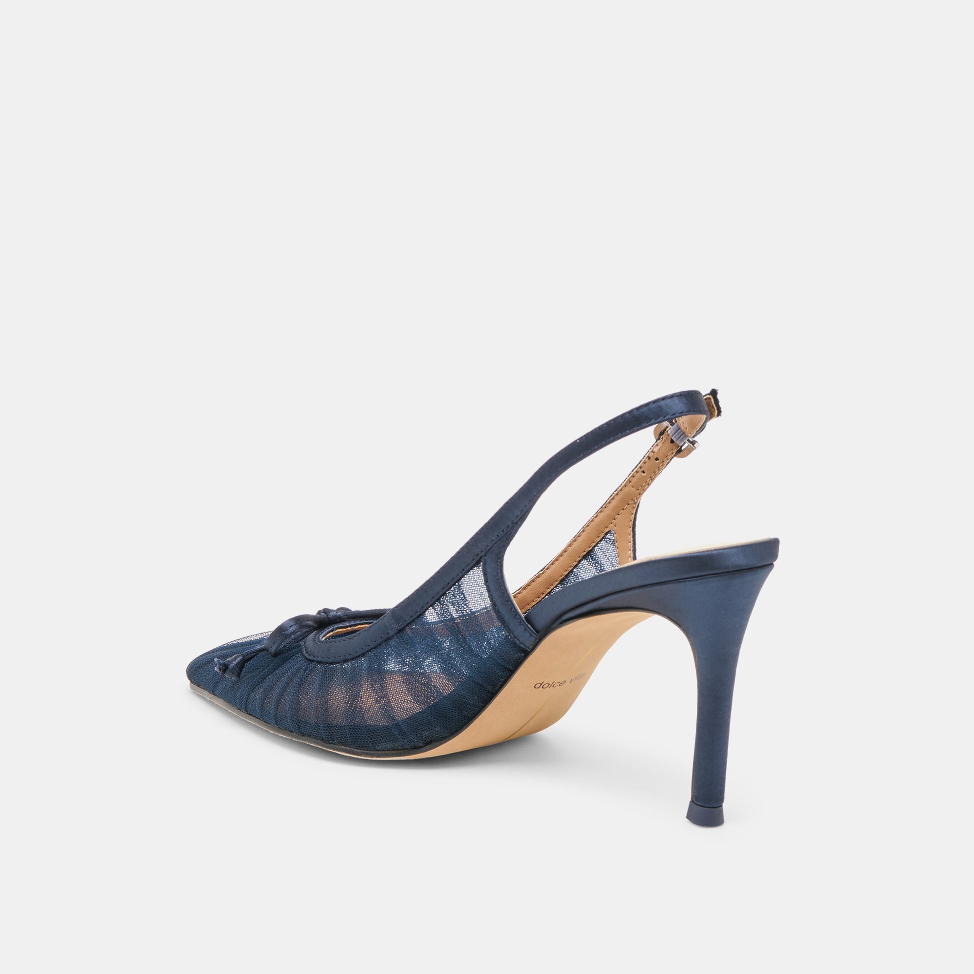 YELA HEELS NAVY TULLE