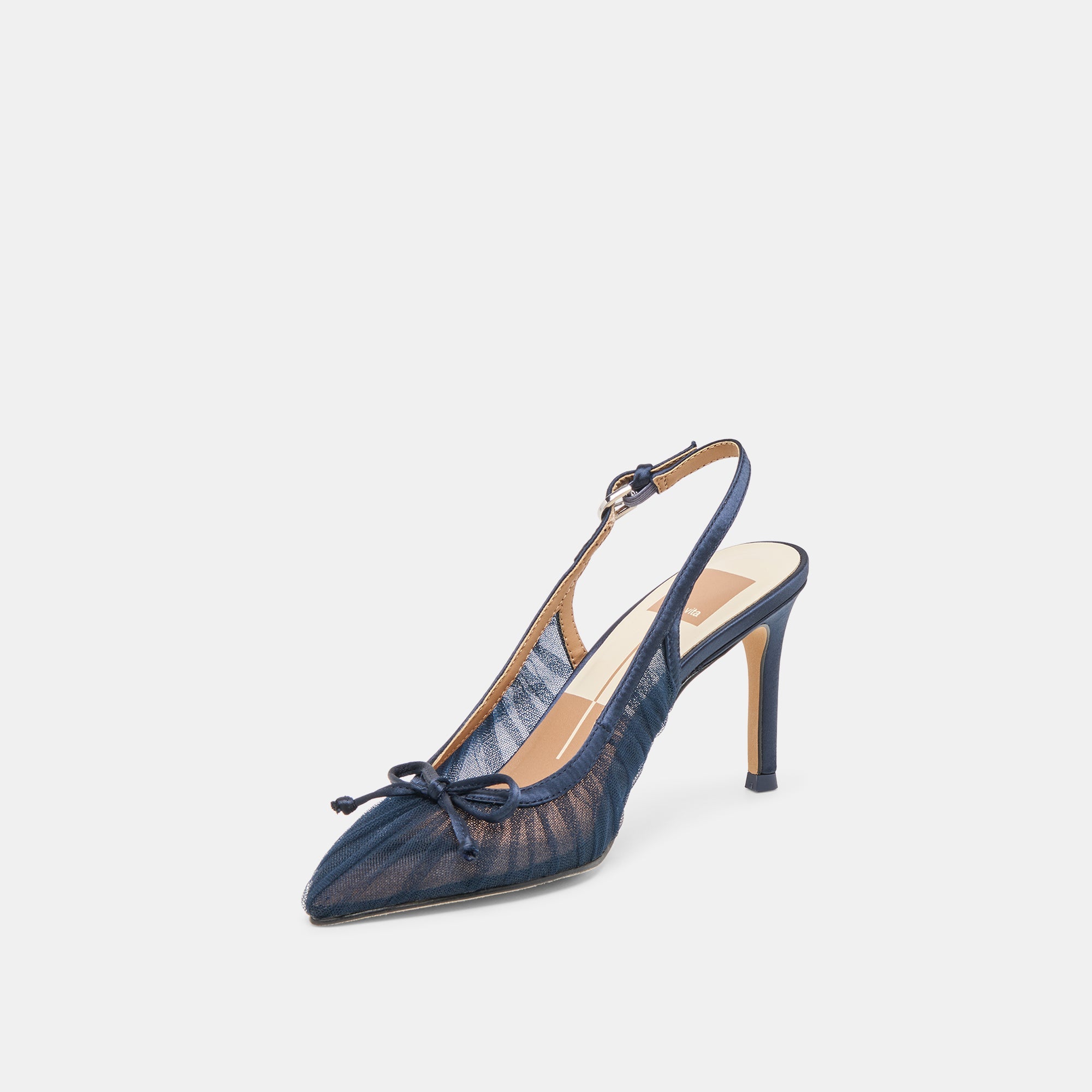 YELA HEELS NAVY TULLE