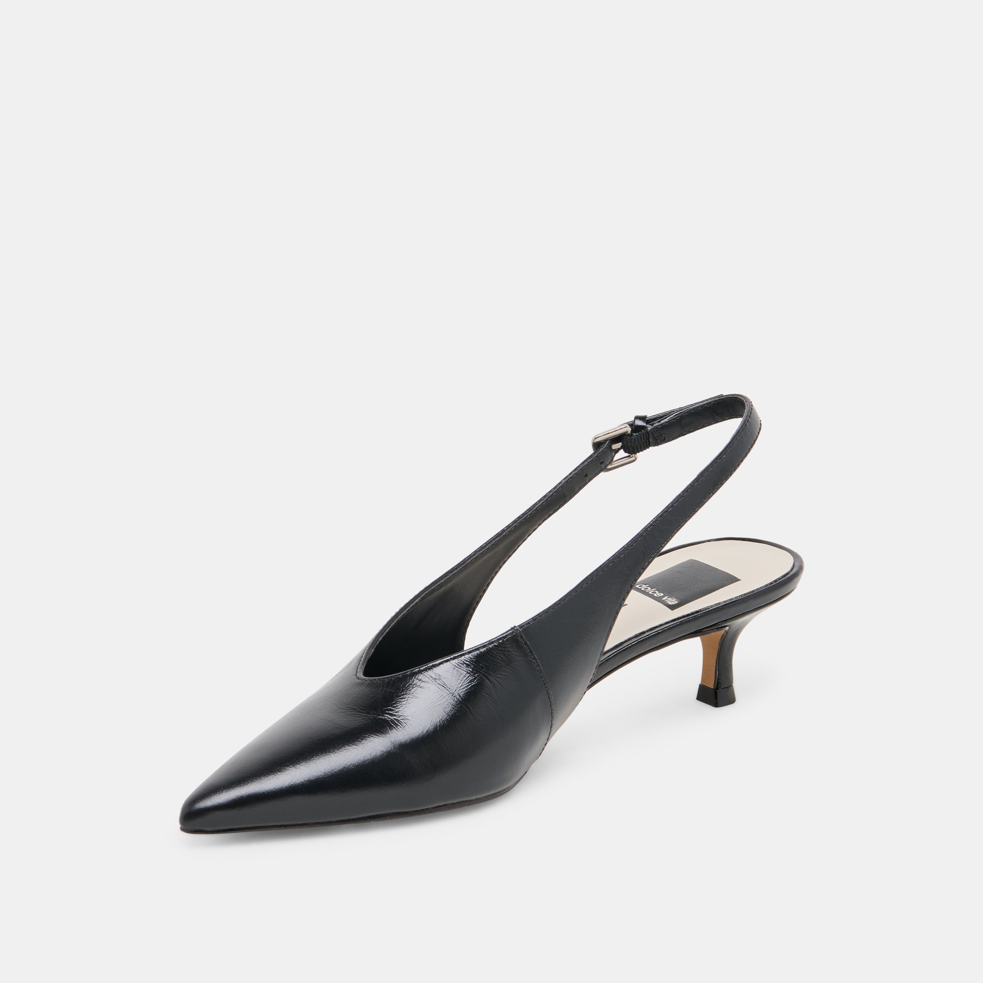 ALENNA HEELS MIDNIGHT CRINKLE PATENT