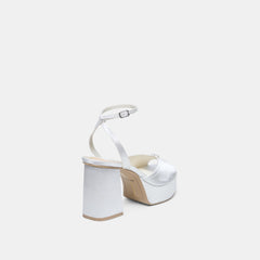 BRYLA HEELS WHITE SATIN
