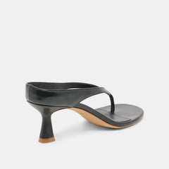 DOREEN HEELS BLACK LEATHER
