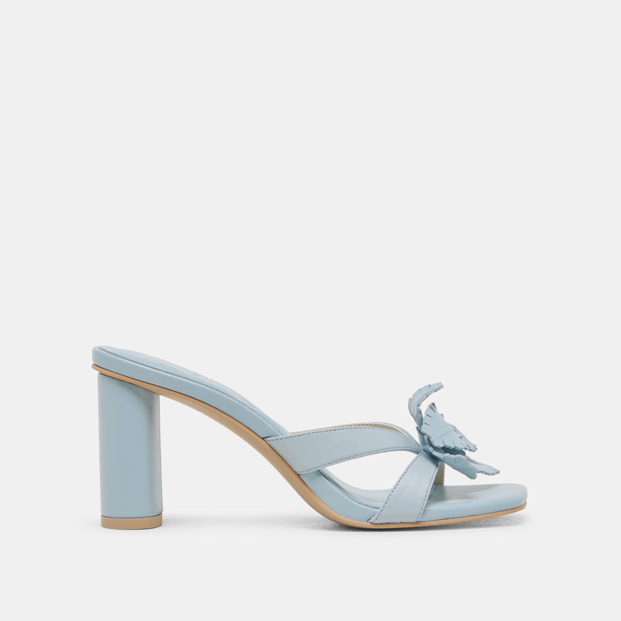 NIKIL HEELS LIGHT BLUE LEATHER