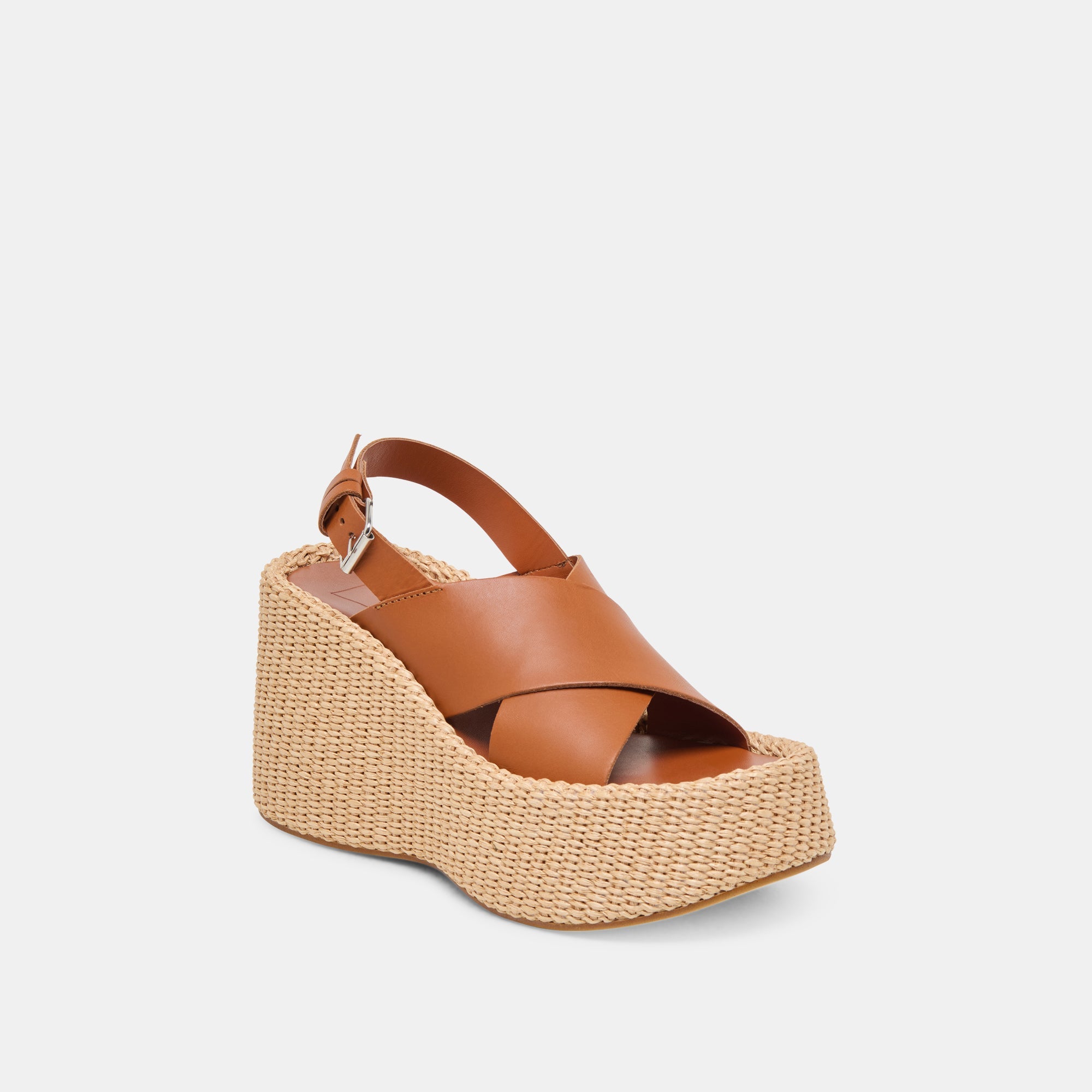 SKYLAR WEDGES BROWN LEATHER