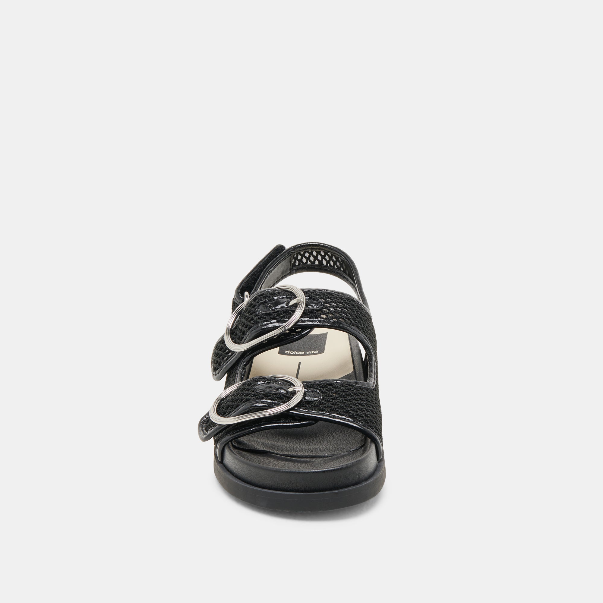 STARLA MESH SANDALS BLACK WOVEN MESH