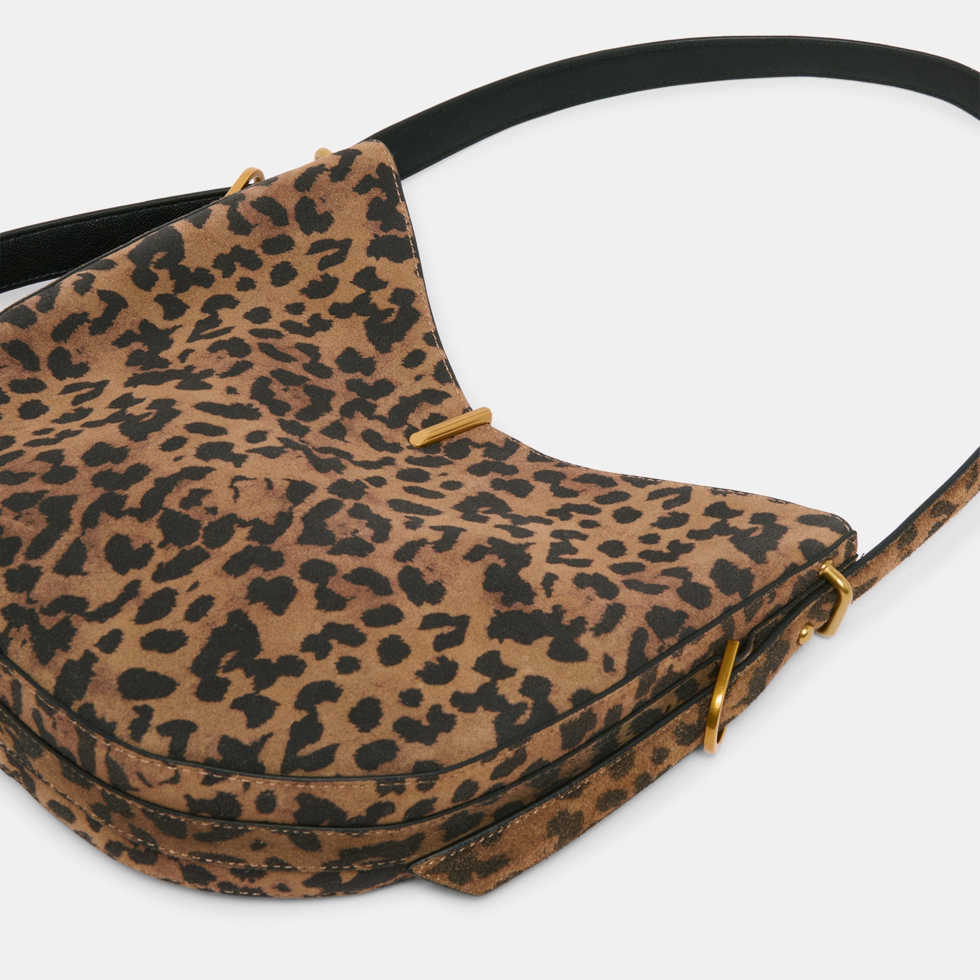 BREE SHOULDER BAG LEOPARD SUEDE