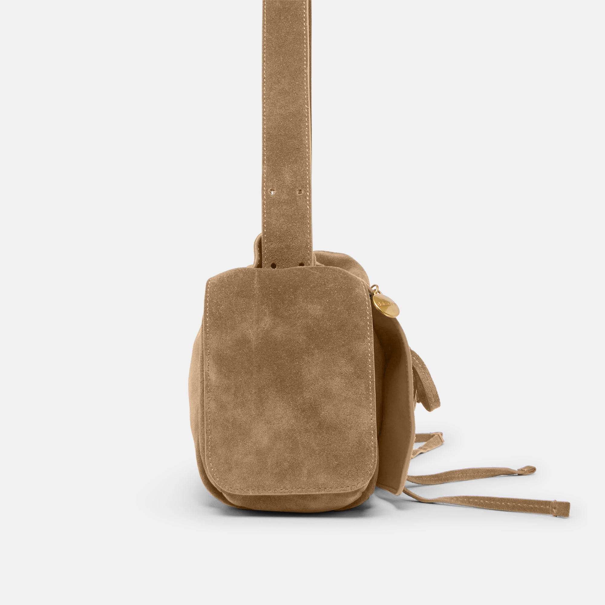 HUDSON SHOULDER BAG OLIVE SUEDE